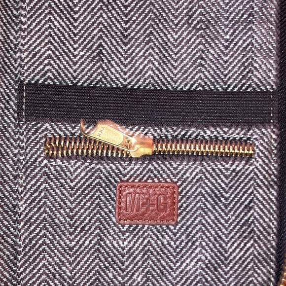 👔🧶 Moore & Giles Tie Case with Black and White Herringbone Fabric 🧳👔 - Picture 6 of 8